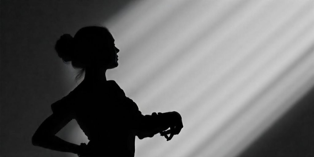 sombra de mujer bailando flamenco