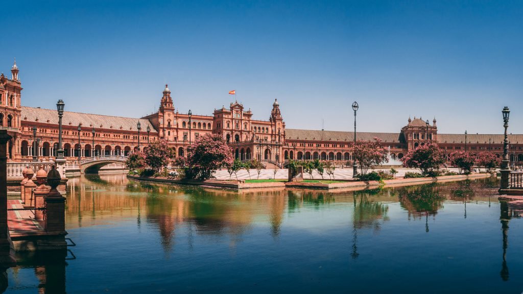 Una hermosa vista de la Plaza de España de Sevilla en España